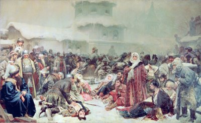 Destruction of Novgorod by Tsar Ivan III by Klavdiy Vasilievich Lebedev